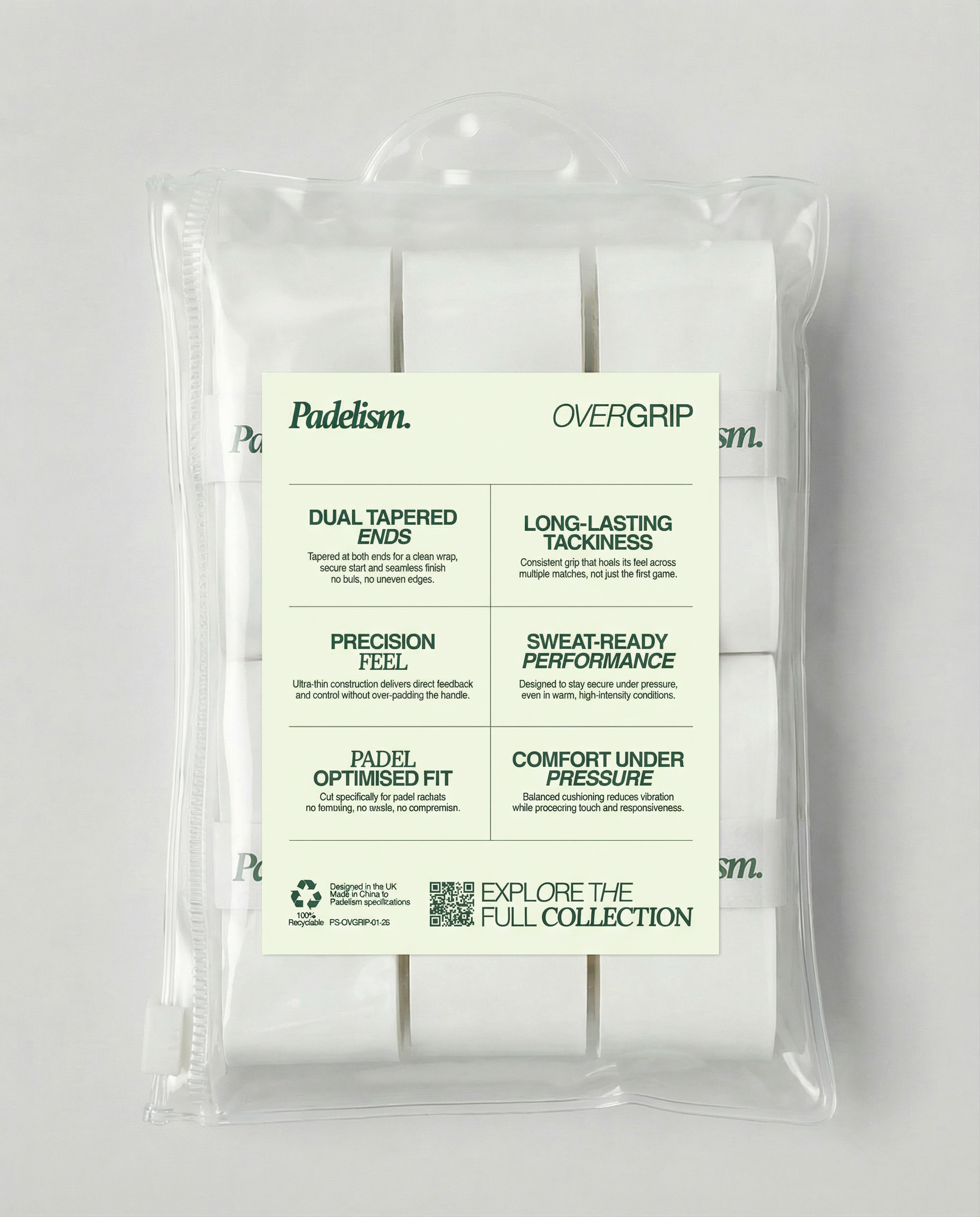 Padelism Padel Overgrips | Premium Grip Tape 3 & 6 Pack