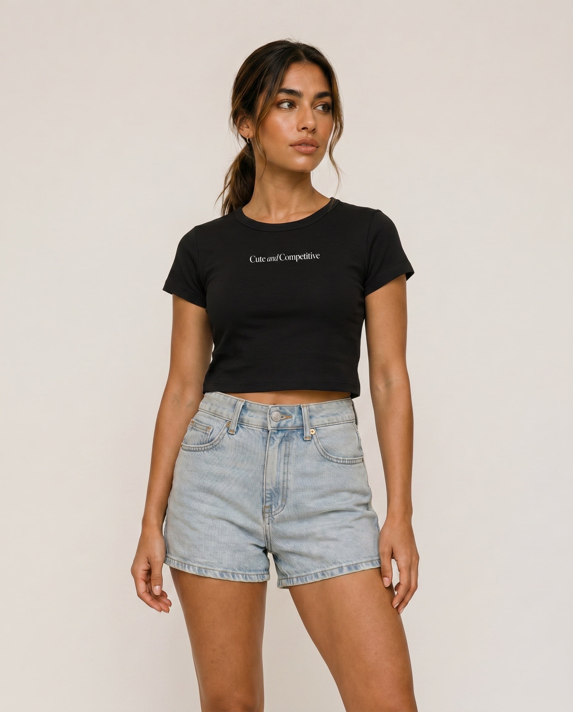 Cute and Competitive Cropped T-Shirt