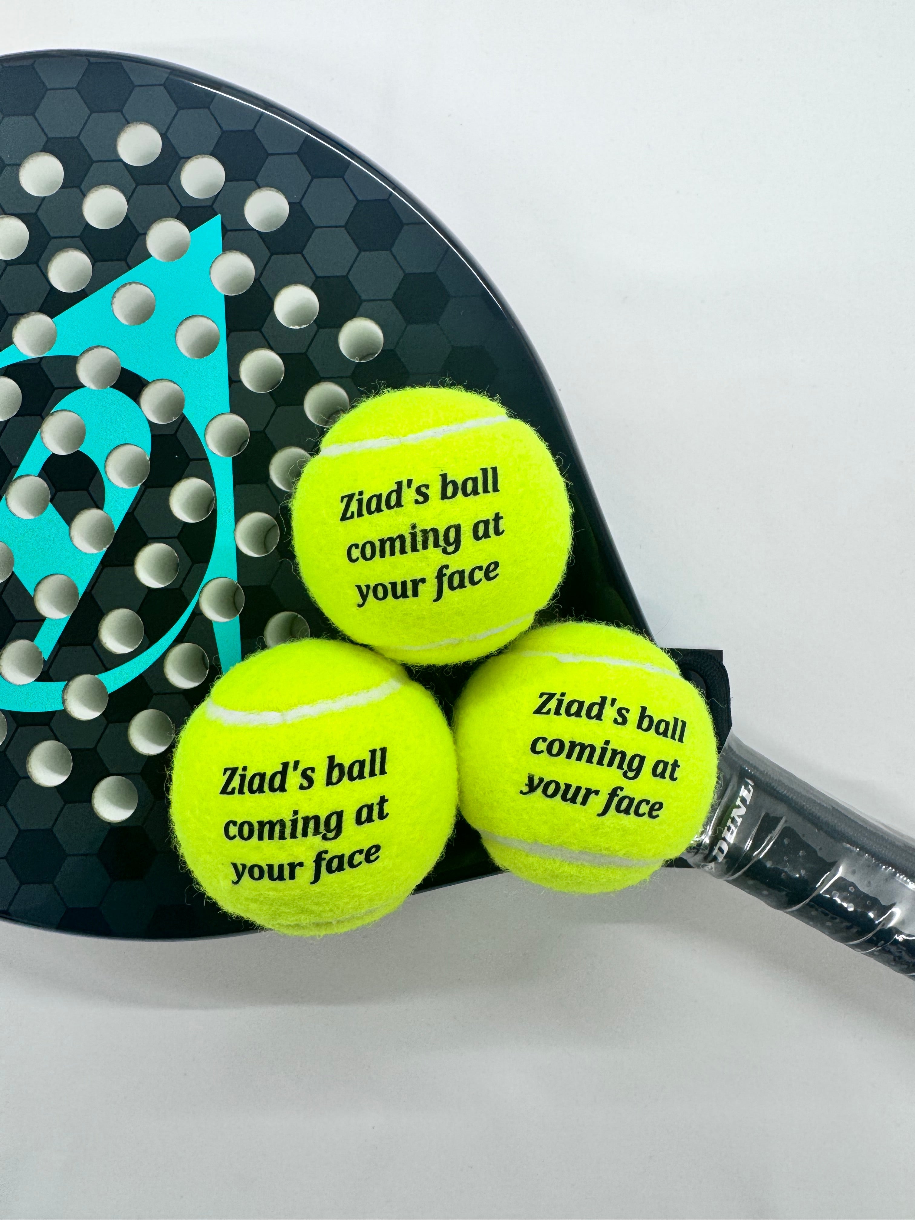 Personalised Padel Balls - Standard text edition