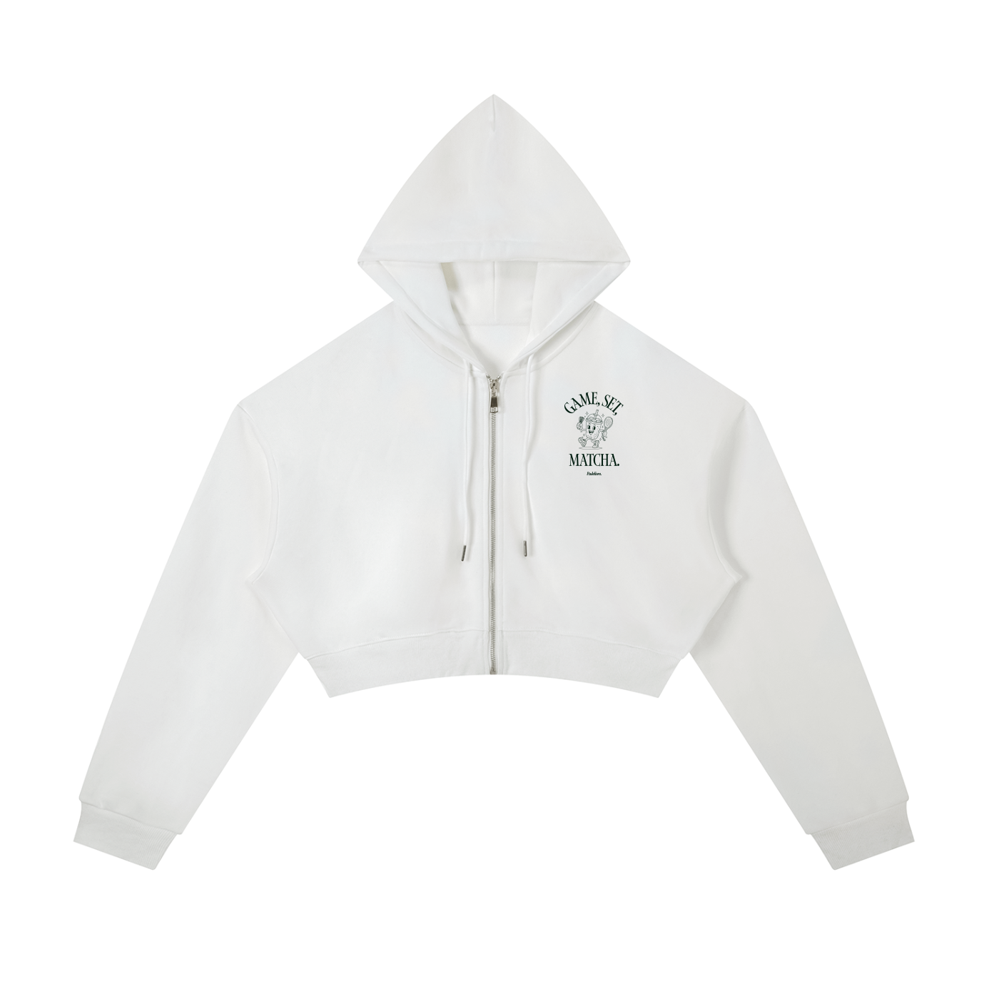 Game, Set, Matcha Cropped Hoodie