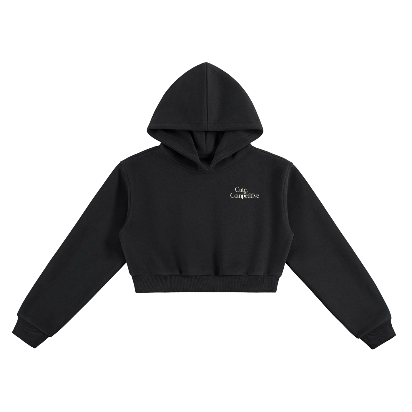 Cute and Competitive Cropped Hoodie