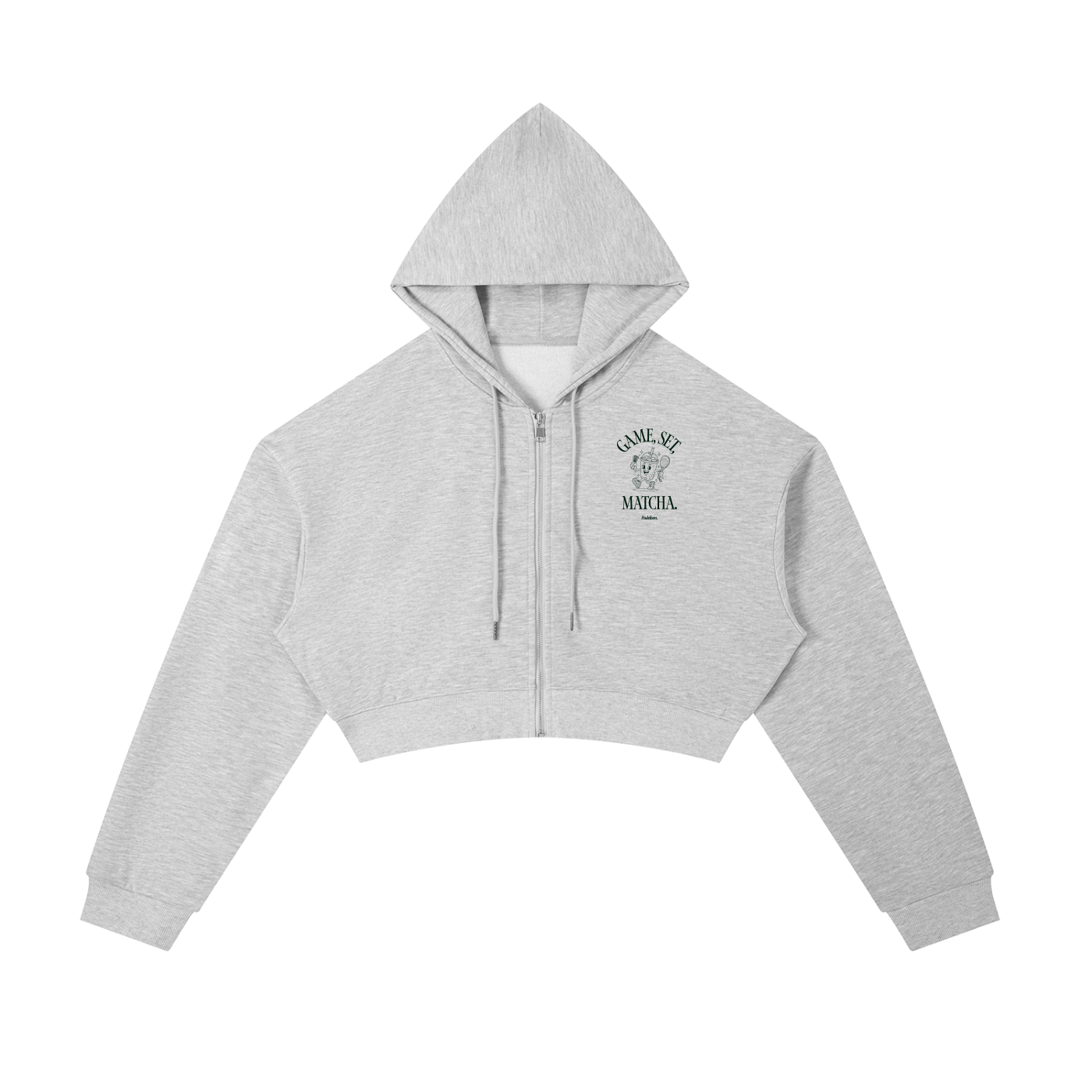 Game, Set, Matcha Cropped Hoodie