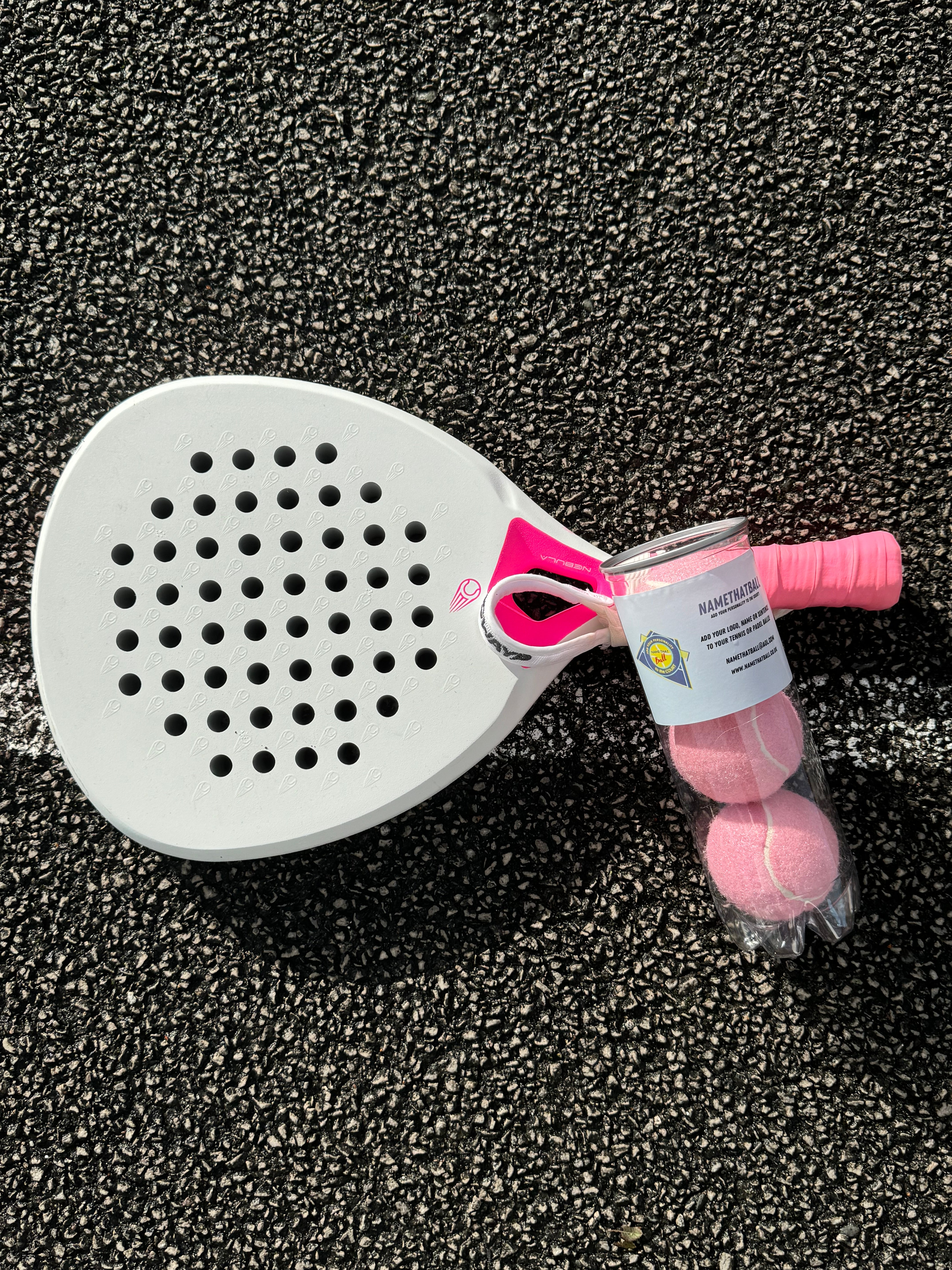 Namethatball -Customised Coloured Padel balls - BABY PINK