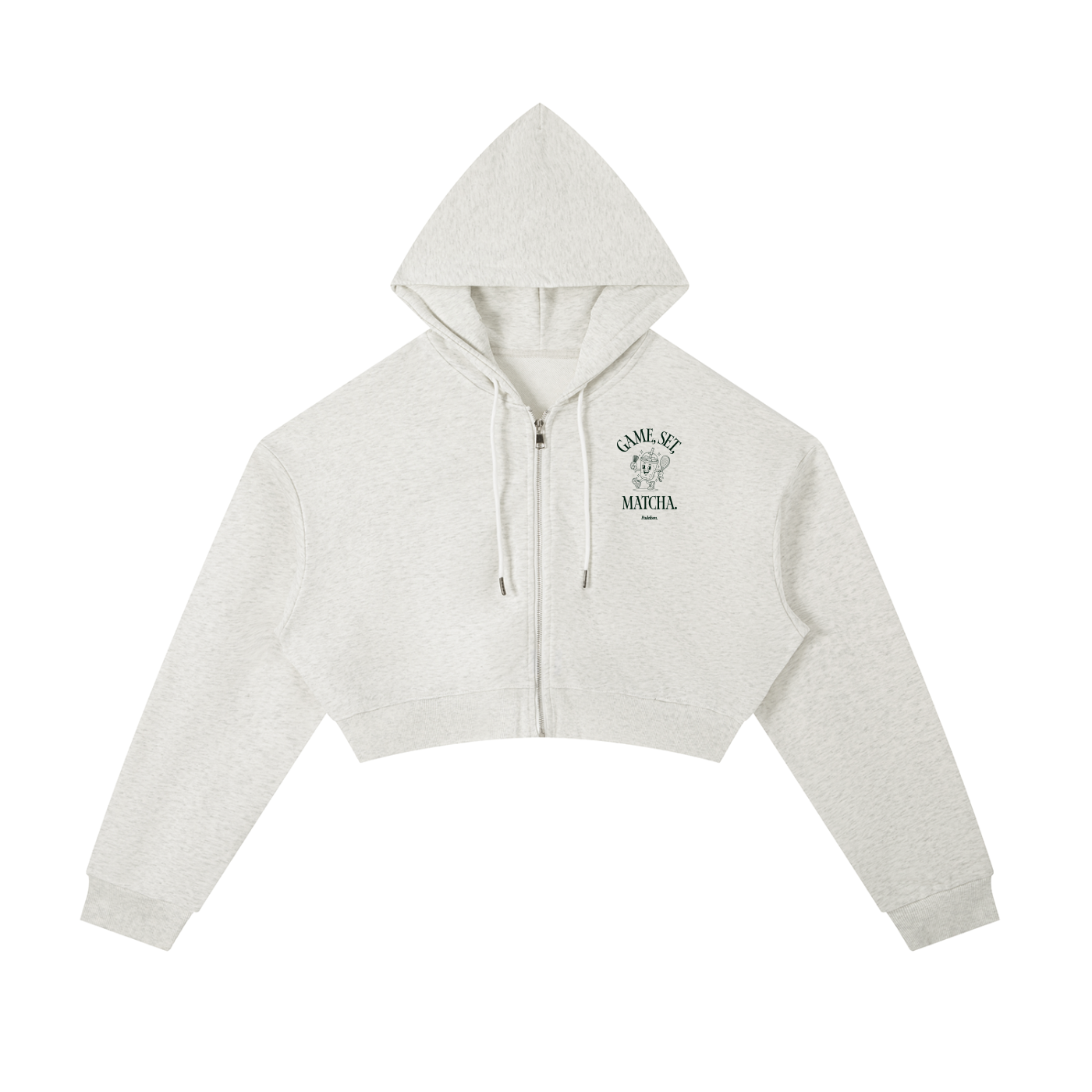 Game, Set, Matcha Cropped Hoodie