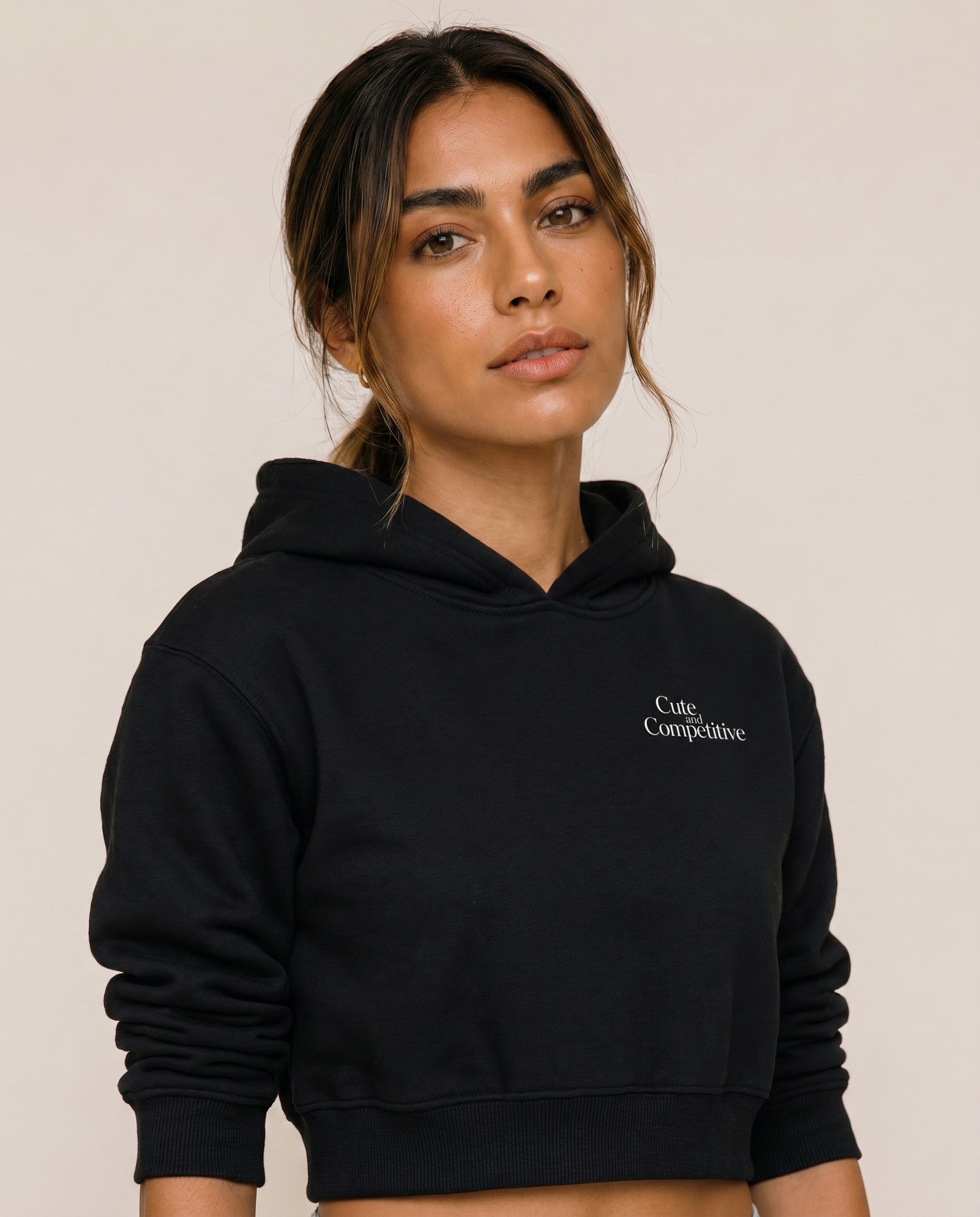 Cute and Competitive Cropped Hoodie