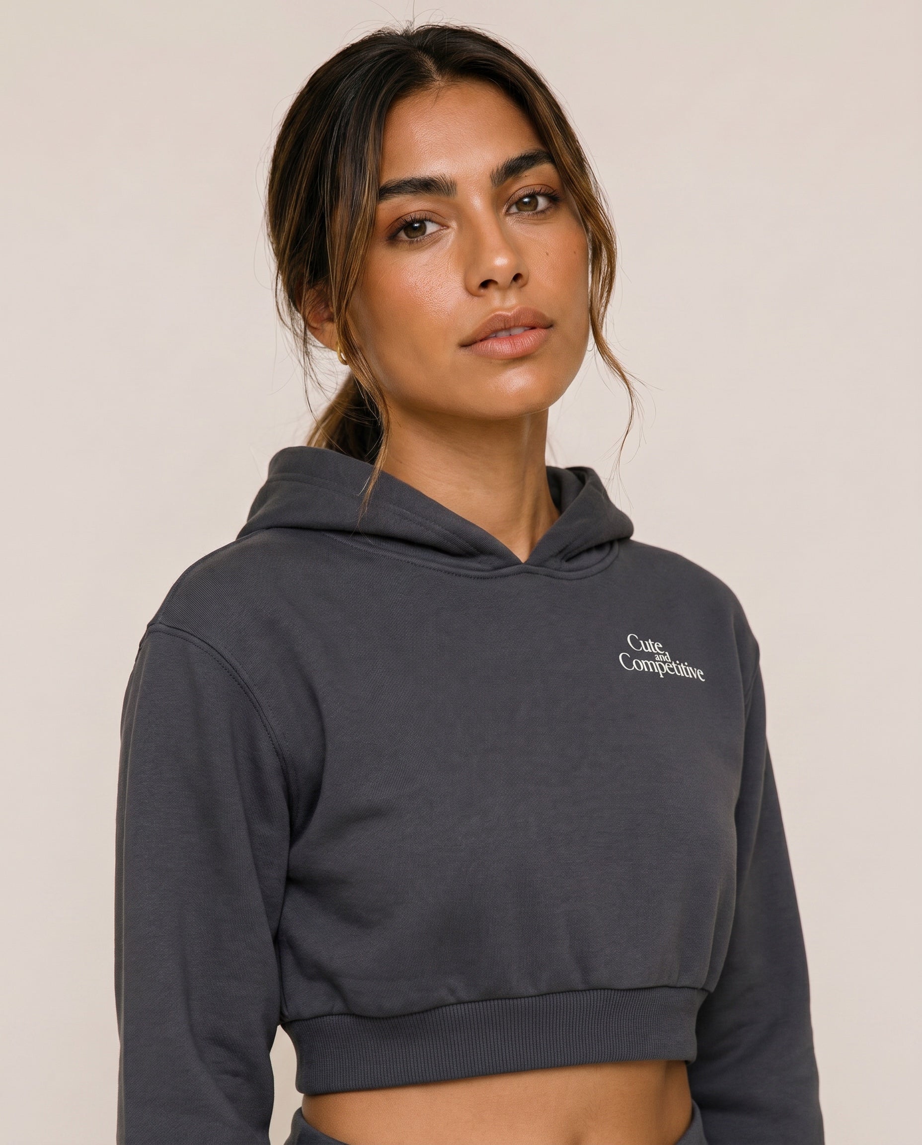 Cute and Competitive Cropped Hoodie