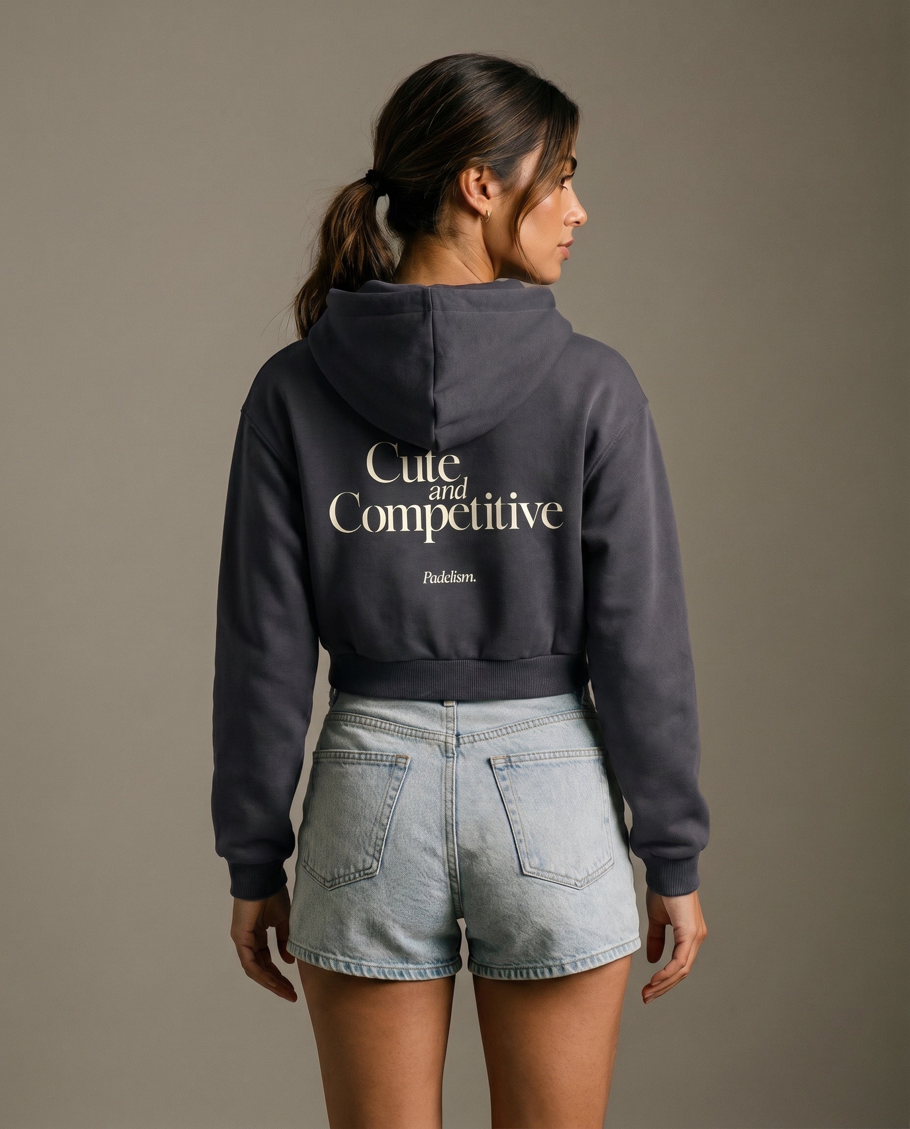 Cute and Competitive Cropped Hoodie