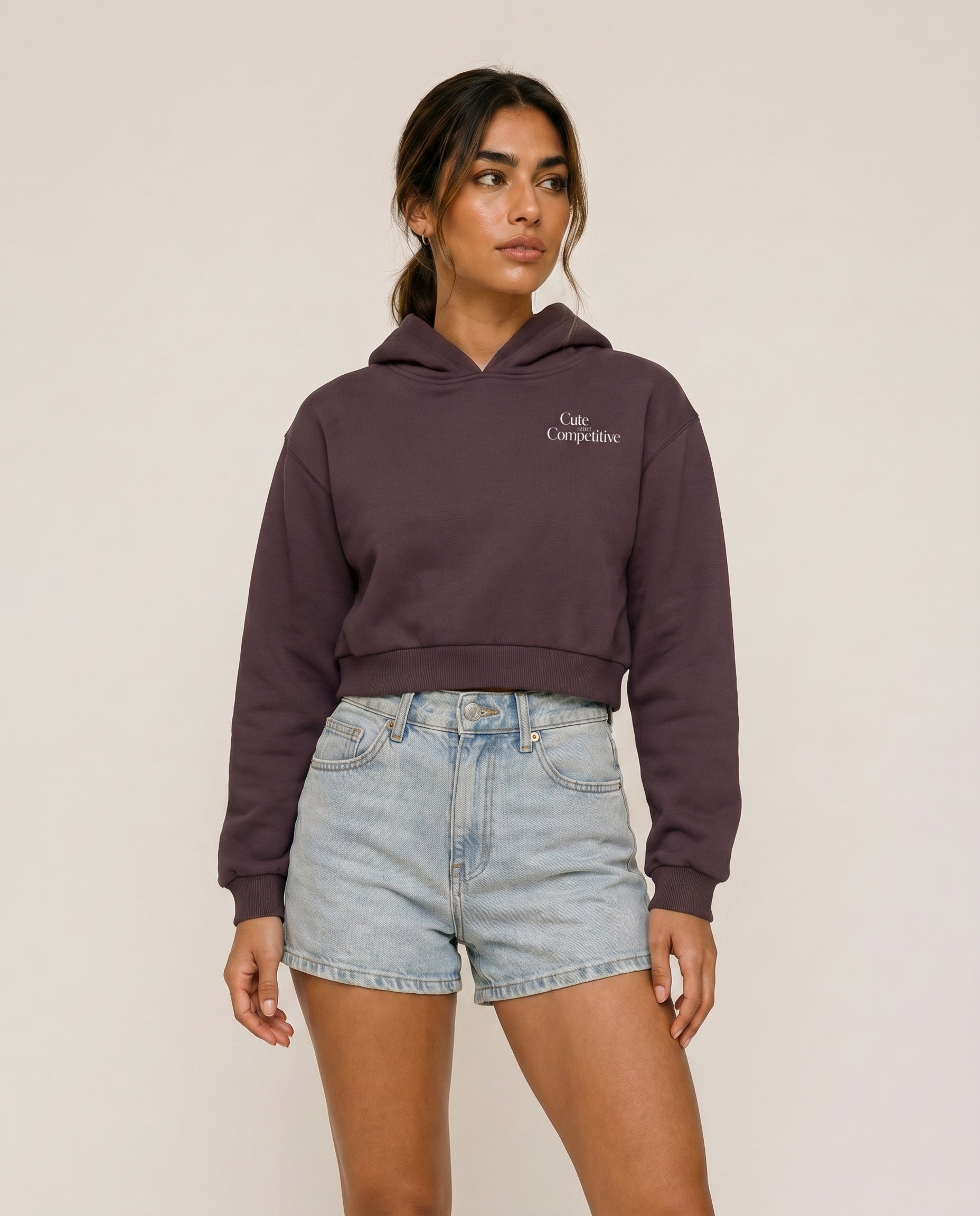 Cute and Competitive Cropped Hoodie