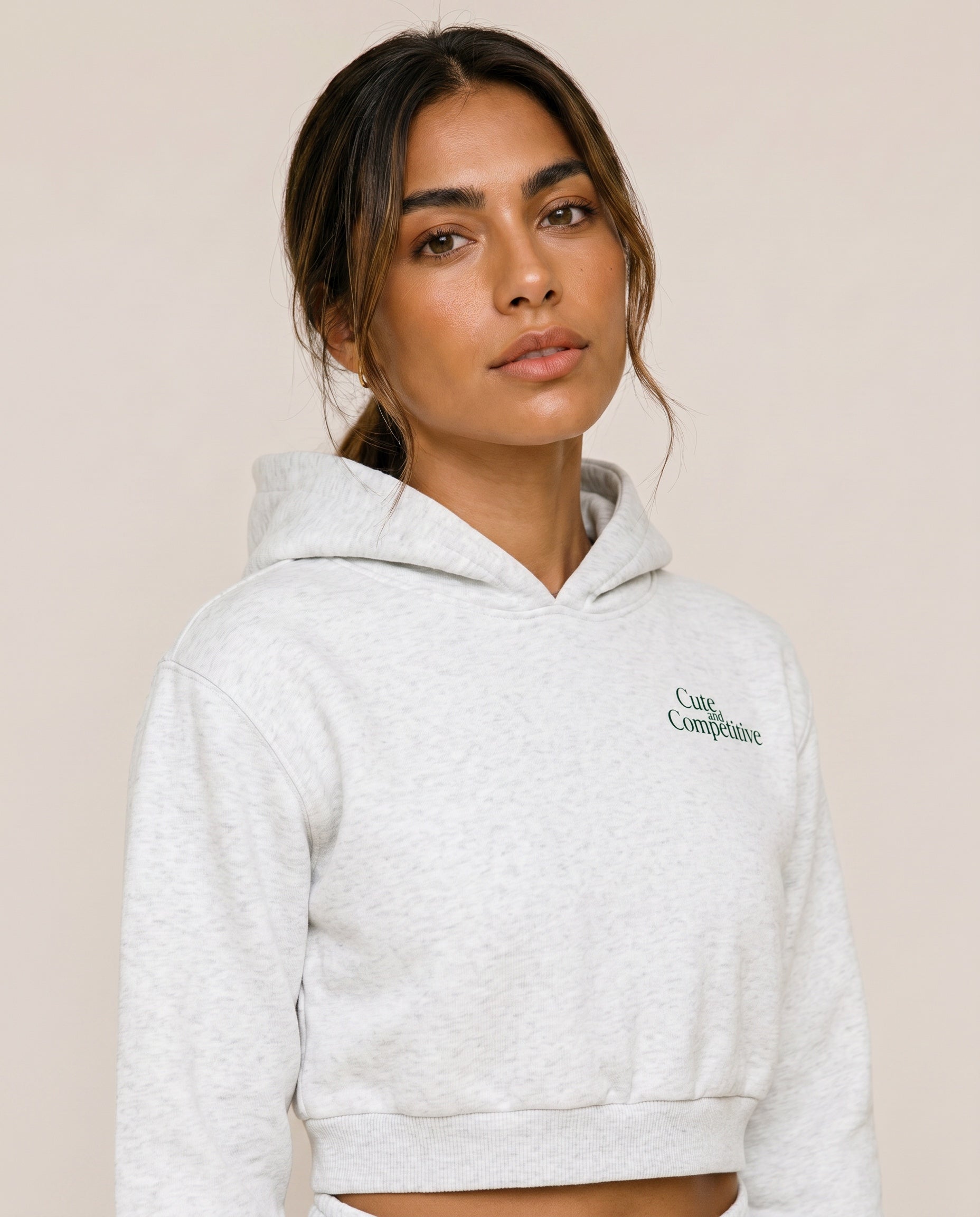 Cute and Competitive Cropped Hoodie