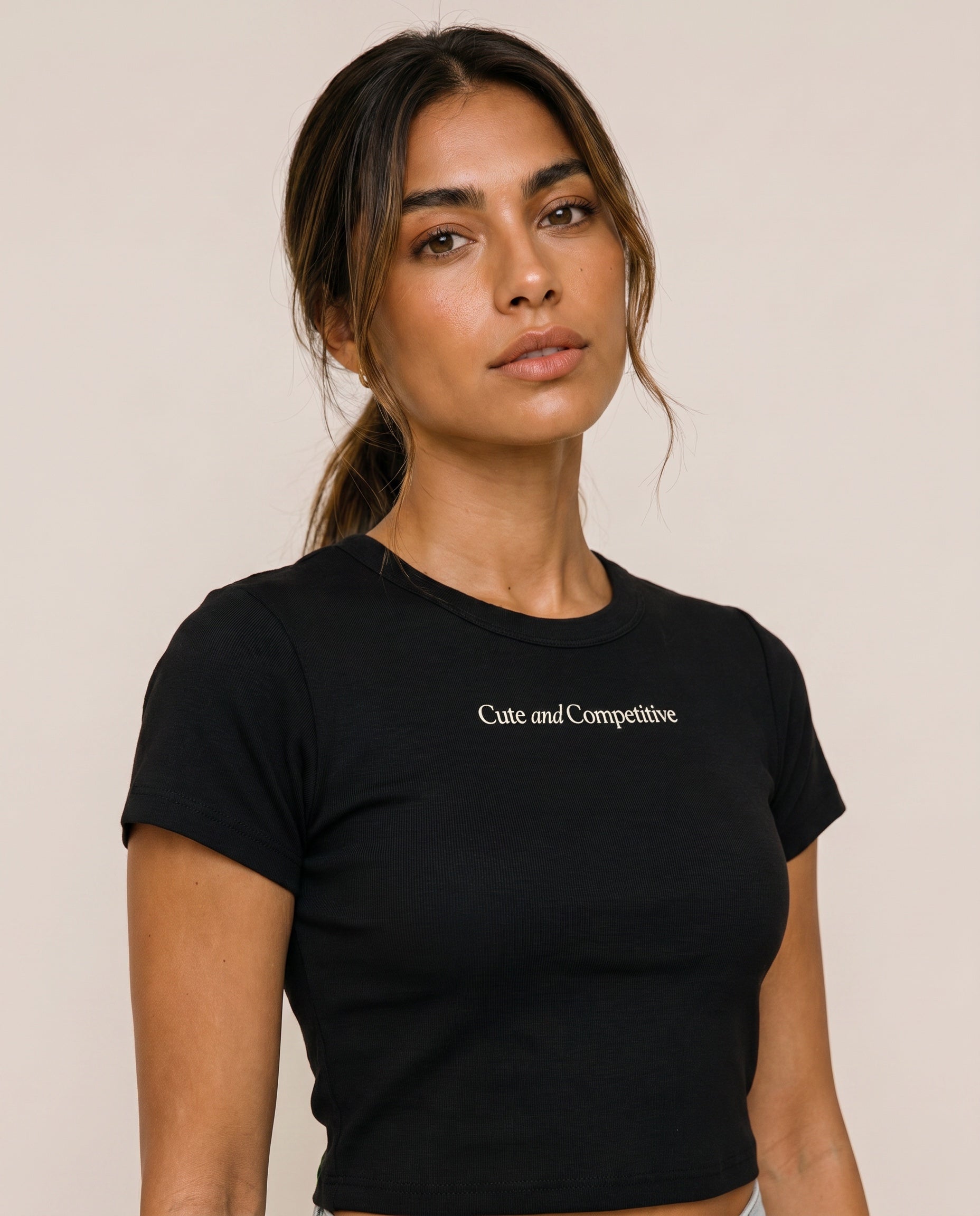Cute and Competitive Cropped T-Shirt