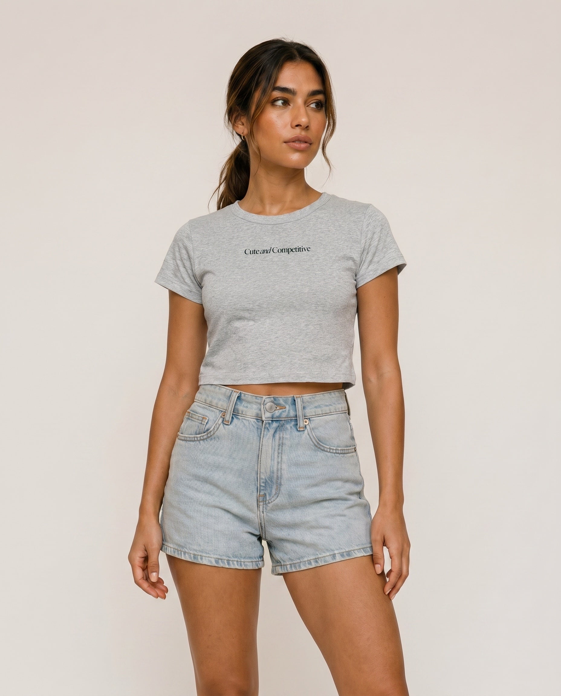 Cute and Competitive Cropped T-Shirt