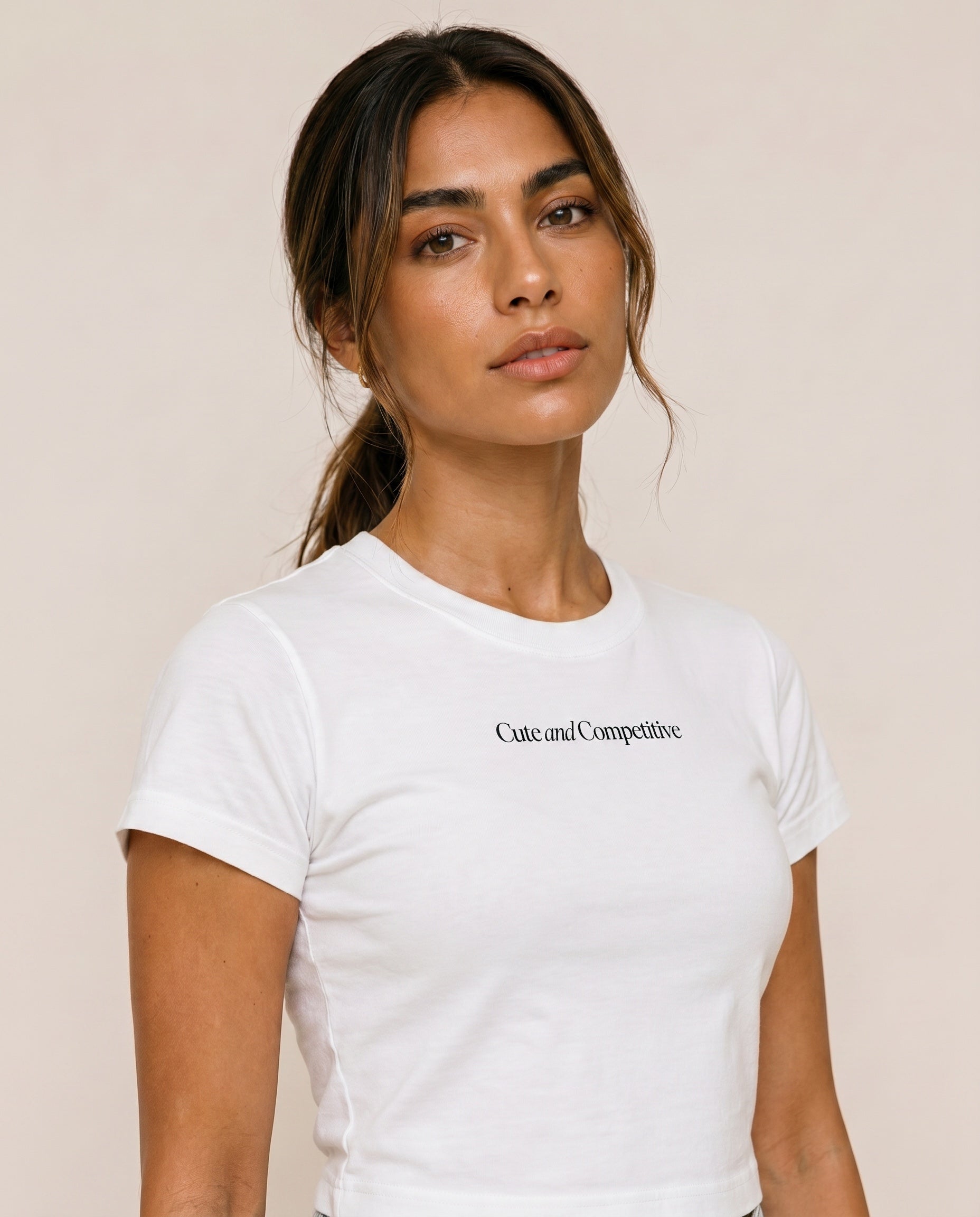 Cute and Competitive Cropped T-Shirt
