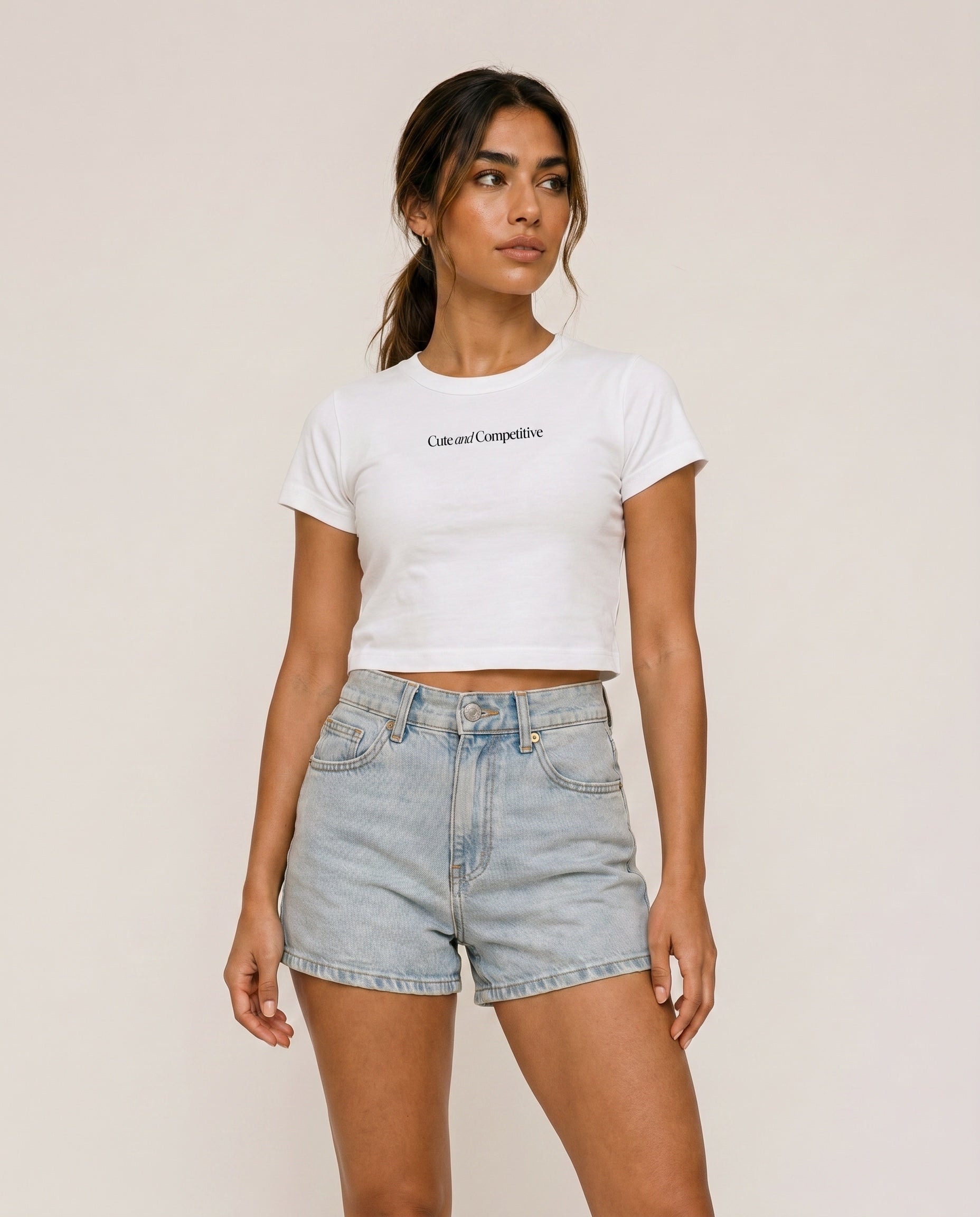 Cute and Competitive Cropped T-Shirt